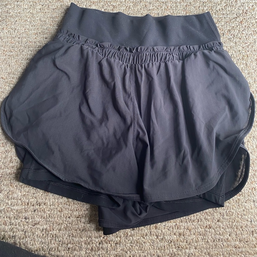 Women's Black Athletic Mesh Shorts